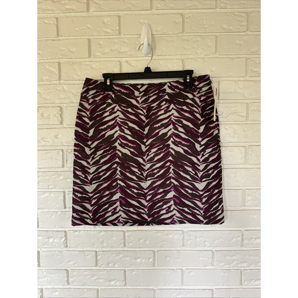 Merona NWT Women's Size 10 Mini Pencil Skirt Purple Animal Print